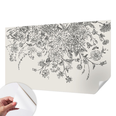 Mural de pared con estampado hermoso estampado floral