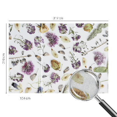 Papel mural texturado decorativo Flores secas