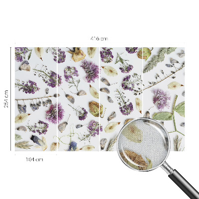 Papel mural texturado decorativo Flores secas