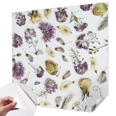 Papel mural texturado decorativo Flores secas