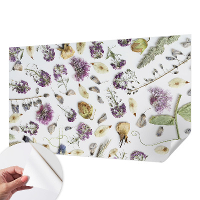 Papel mural texturado decorativo Flores secas