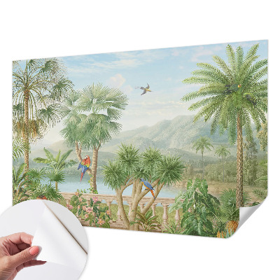 Fotomural decorativo para cabecero de cama con un paisaje exótico