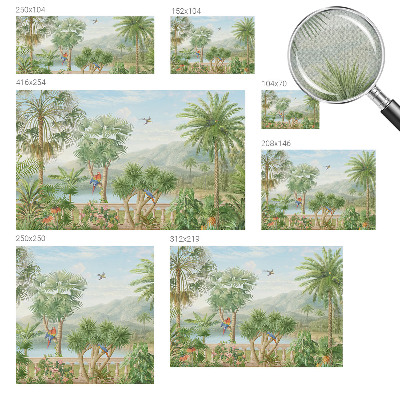 Fotomural decorativo para cabecero de cama con un paisaje exótico