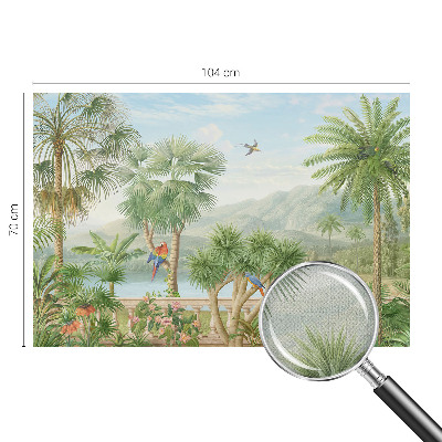 Fotomural decorativo para cabecero de cama con un paisaje exótico