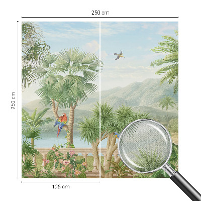 Fotomural decorativo para cabecero de cama con un paisaje exótico