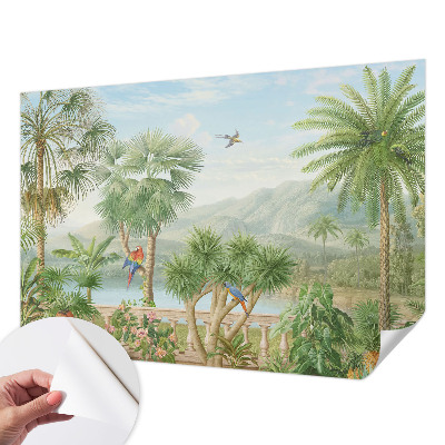 Fotomural decorativo para cabecero de cama con un paisaje exótico