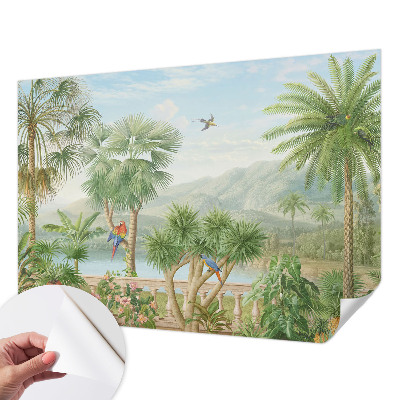 Fotomural decorativo para cabecero de cama con un paisaje exótico
