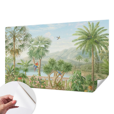 Fotomural decorativo para cabecero de cama con un paisaje exótico