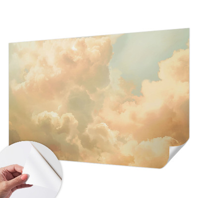 Papel mural con patrón decorativo con motivo de nubes etéreas