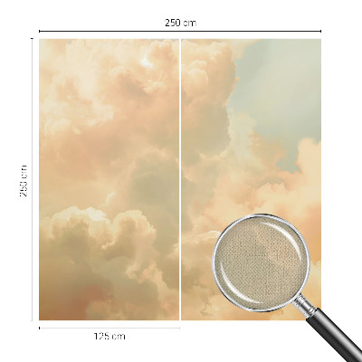 Papel mural con patrón decorativo con motivo de nubes etéreas