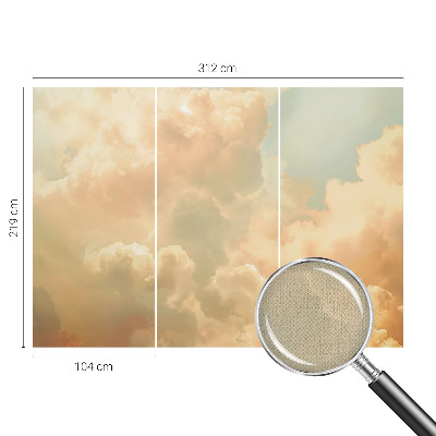 Papel mural con patrón decorativo con motivo de nubes etéreas