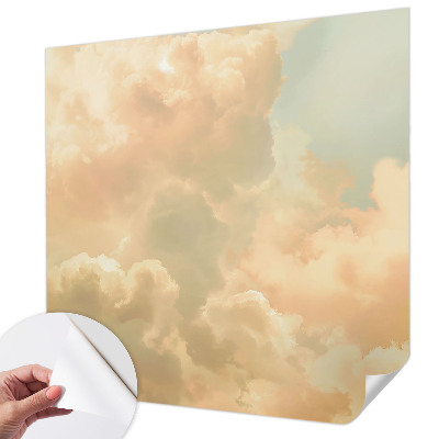 Papel mural con patrón decorativo con motivo de nubes etéreas