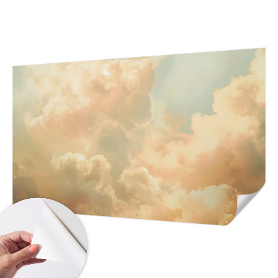 Papel mural con patrón decorativo con motivo de nubes etéreas