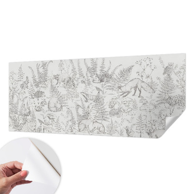 Mural de pared con estampado hermoso Animales del bosque
