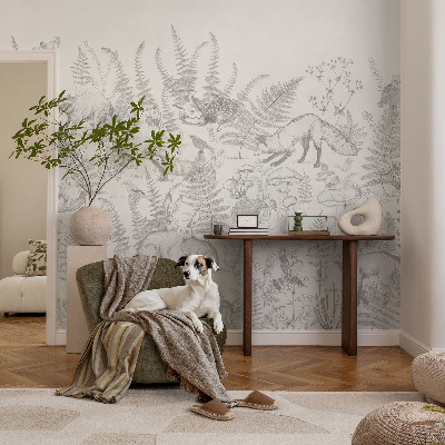 Mural de pared con estampado hermoso Animales del bosque