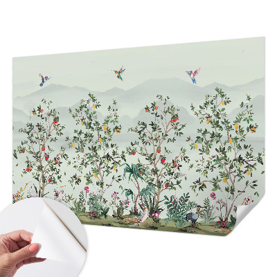 Papel mural texturado decorativo Árboles exóticos
