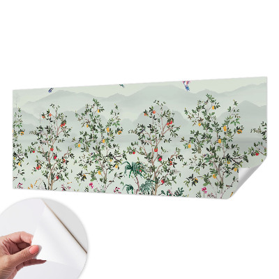 Papel mural texturado decorativo Árboles exóticos