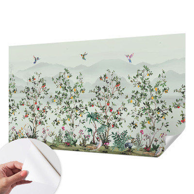 Papel mural texturado decorativo Árboles exóticos