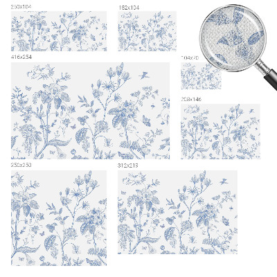 Fotomural decorativo para cabecero de cama estampado floral