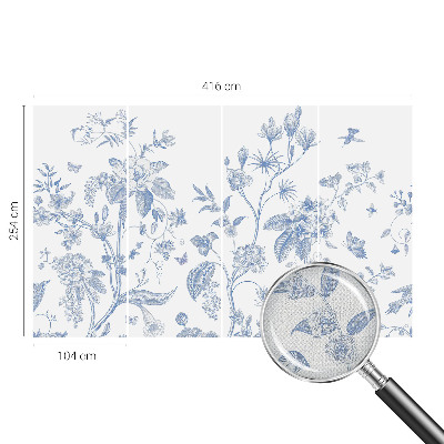 Fotomural decorativo para cabecero de cama con estampado floral