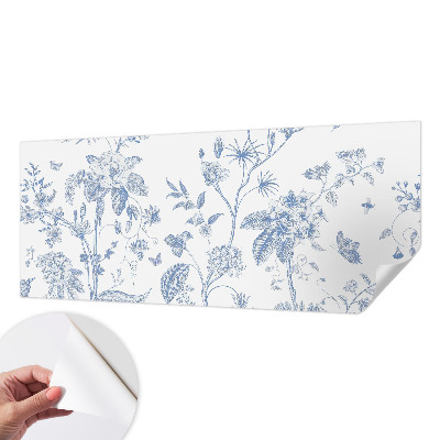Fotomural decorativo para cabecero de cama con estampado floral