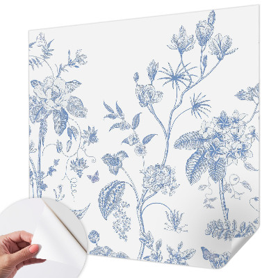 Fotomural decorativo para cabecero de cama con estampado floral