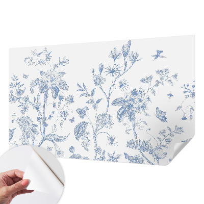 Fotomural decorativo para cabecero de cama con estampado floral
