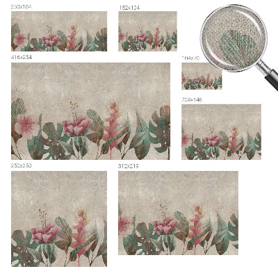 Papel mural con patrón decorativo Flora sutil