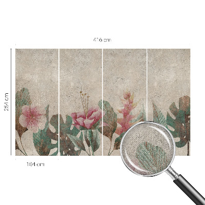 Papel mural con patrón decorativo Flora sutil