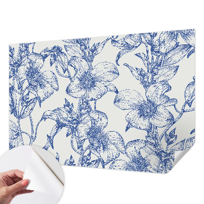 Mural de pared con estampado hermoso ramas de flores