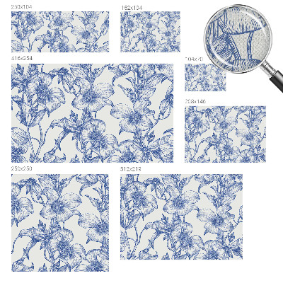 Mural de pared con estampado hermoso ramas de flores