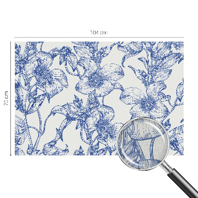 Mural de pared con estampado hermoso ramas de flores