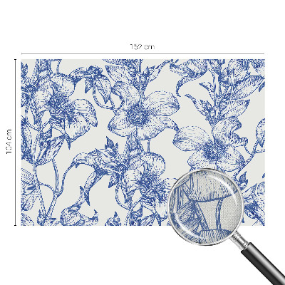 Mural de pared con estampado hermoso ramas de flores