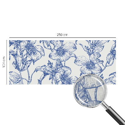 Mural de pared con estampado hermoso ramas de flores