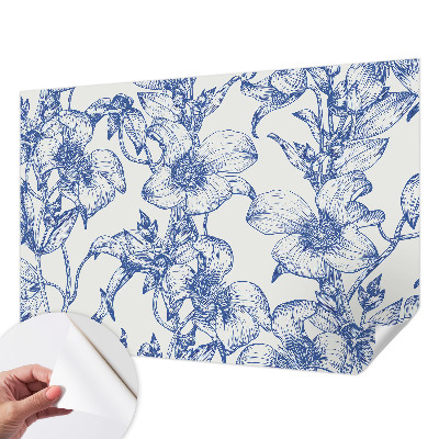 Mural de pared con estampado hermoso ramas de flores