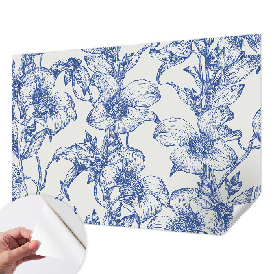 Mural de pared con estampado hermoso ramas de flores
