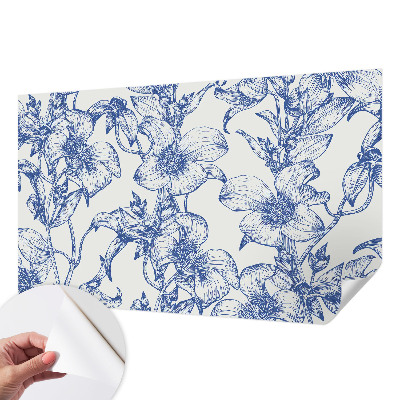 Mural de pared con estampado hermoso ramas de flores