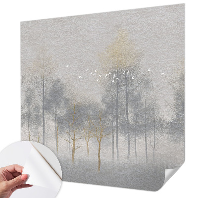 Papel mural texturado decorativo Armonía del bosque