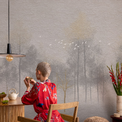 Papel mural texturado decorativo Armonía del bosque