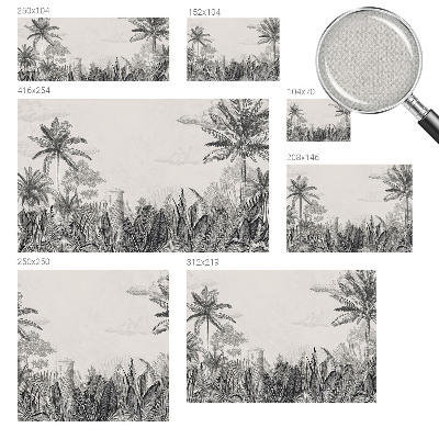 Mural de pared con estampado hermoso Paisaje tropical