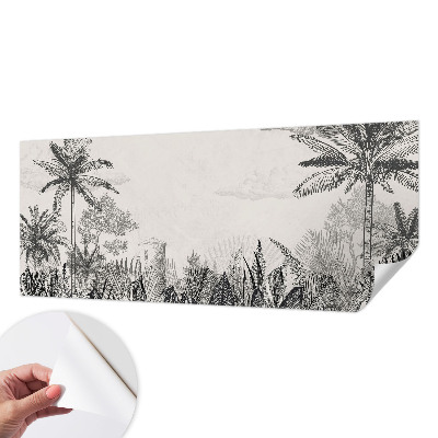 Mural de pared con estampado hermoso Paisaje tropical
