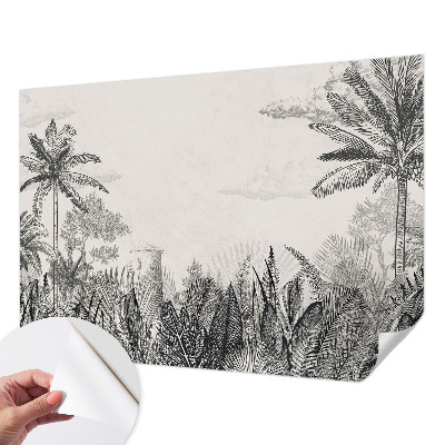 Mural de pared con estampado hermoso Paisaje tropical