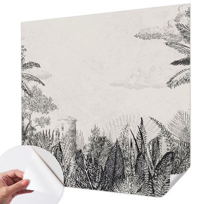 Mural de pared con estampado hermoso Paisaje tropical