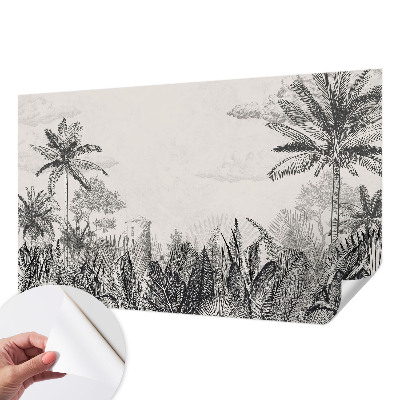 Mural de pared con estampado hermoso Paisaje tropical
