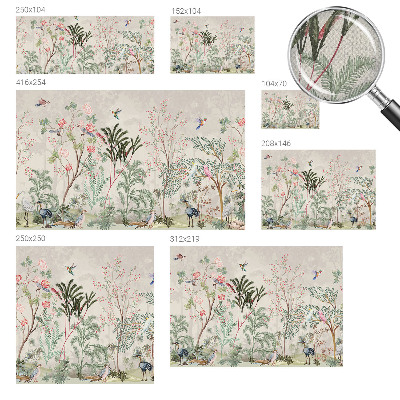 Fotomural decorativo para cabecero de cama oasis tropical