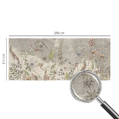 Papel mural con patrón decorativo plantas silvestres