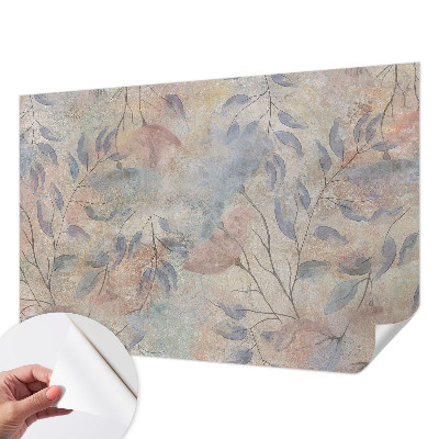 Mural de pared con estampado hermoso Hojas abstractas