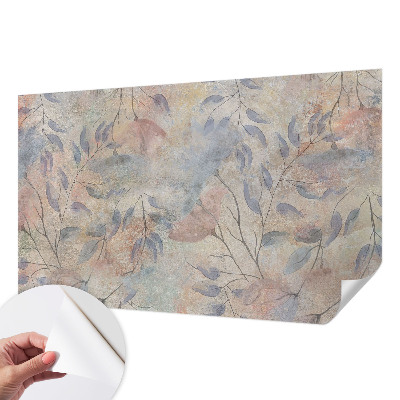 Mural de pared con estampado hermoso Hojas abstractas