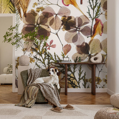 Papel mural texturado decorativo Composición natural