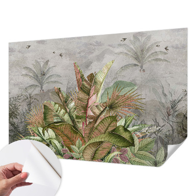 Papel mural con patrón decorativo Selva exótica